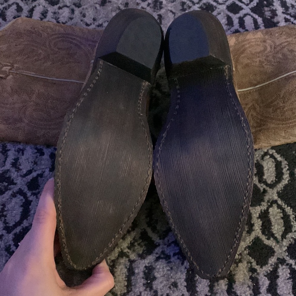 Brown Leather Cowboy Boots - Picture 3 of 4
